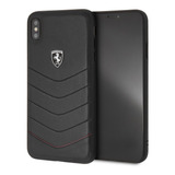 Funda Case Ferrari Piel Negra Flechas Compatible Iph Xs Max