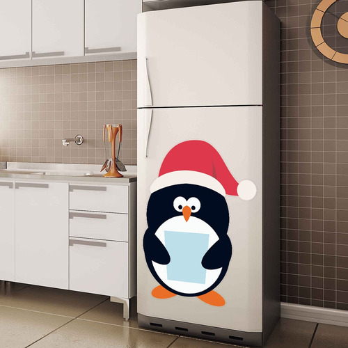 Adesivo Decorativo Geladeira Pinguim Natal M
