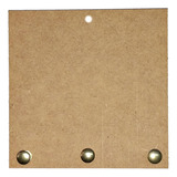 100 Porta Chave Quadrado 12x12 Simples Mdf 9m Cru  Decoração