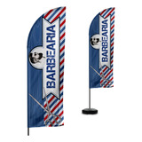 Wind Banner Barbearia 2m Mod.4 Dupla Face Somente Bandeira