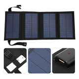Panel Solar Plegable, Cargador Usb De 5 V, Portátil Para Via