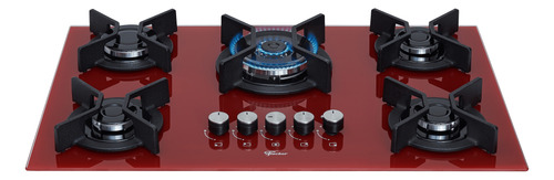 Cooktop Fischer 5 Bocas Tripla Chama Infinity Gás Rouge