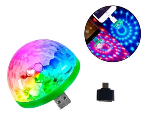 Mini Globo Rgb Led Colorido Lampada Usb Bola Maluca Celular 