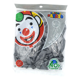 Globlos Payaso Metalico #9 Color Plata Con 50 Piezas