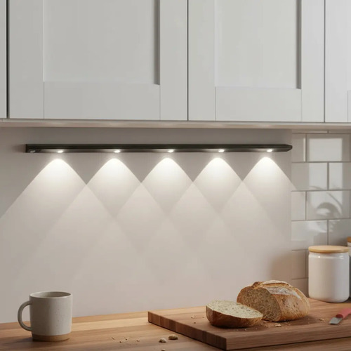 Luminária Barra Led Sensor Presença Spot Armários Quarto60cm