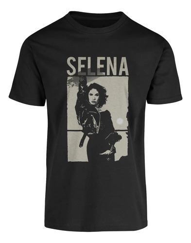 Playera Negra 100% Algodón Con Diseño De Selena