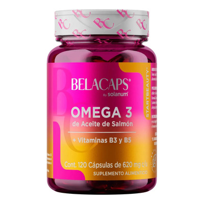 Solanum Belacaps Omega 3 De Aceite De Salmón 120 Cápsulas Sabor Sin Sabor | MercadoLibre
