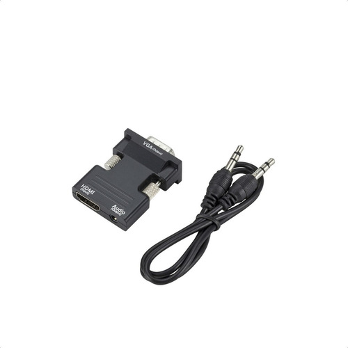 Adaptador Conversor Compatible Hdmi Hembra A Vga Macho Audio