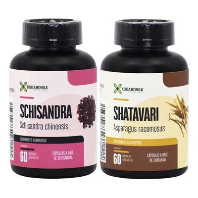 Pack Kukamonga Schisandra y Shatavari Cápsulas Veganas para Balance Hormonal, 60 Unidades | Meses sin interés