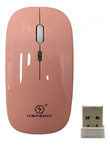 Mouse Rgb Sem Fio 2.4ghz Com Mini Receptor Usb Kapbom Ka-618 6 Cores