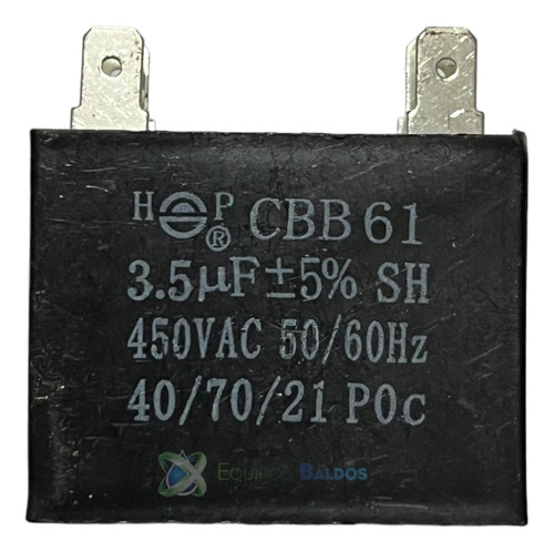 Capacitor Condensador 3.5 Mfd 450v Cuadrado