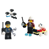 Combo De Minifiguras De Lego City: Jefe De Policía Con Dron