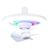 Ventilador De Techo Con Luz, Lámpara De Ventilador Rgb De