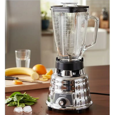 Licuadora Metálica 2 Velocidades Oster 450-20 Vaso Vidrio Color Cromo | Envío gratis