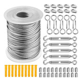 56pcs Kit Tendederos De Alambre Flexible De Acero Inoxidable