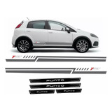 Kit Faixa Punto 2013 2014 2015 2016 Lateral Soleira Protetor