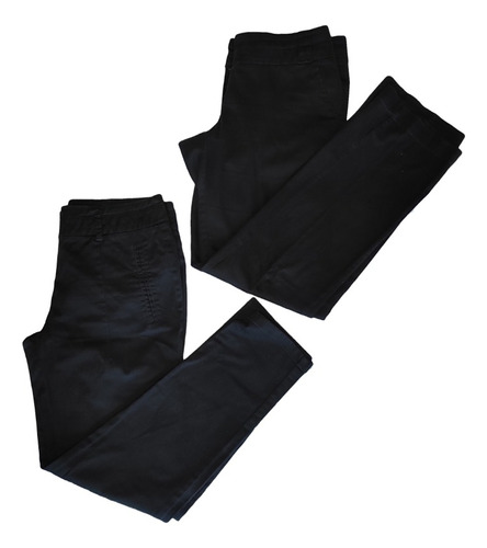 Combo Pack X2u Pantalones De Vestir Negros Mujer Oferta