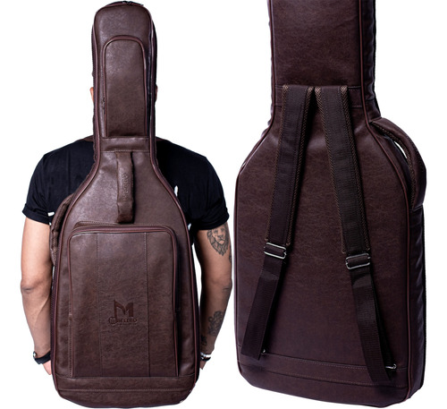 Bag Para Guitarra 100% Em Couro Ecológico Semicase Maestro