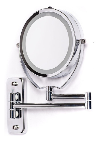 Espelho Articulado Camarim Maquiagem Barbear Aumento 5x Led