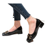 Zapatos De Mujer French Horsebit Tallas Grandes