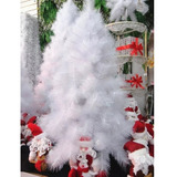 Árvore De Natal Pinheiro Luxo Branco 1,20m 170galhos