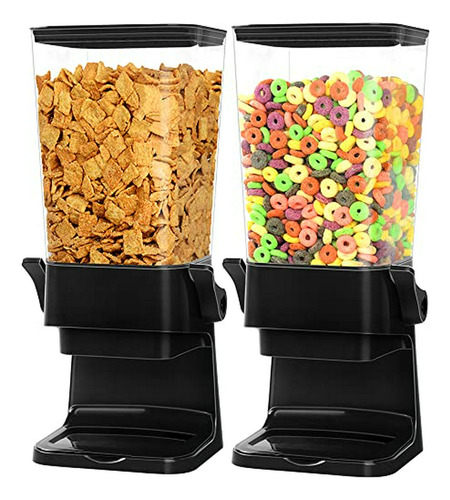 Dispensador Doble De Cereales - Negro.