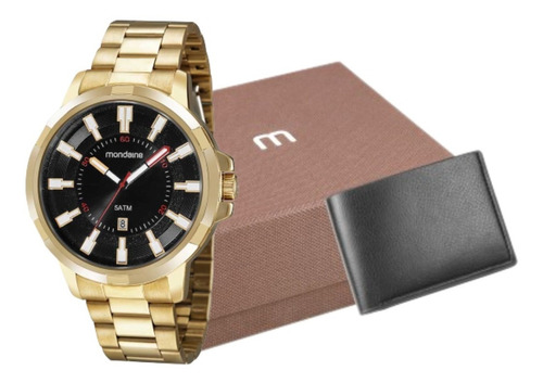 Relógio Mondaine Masculino Analógico Dourado Original E Nf-e