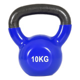 Pesa Rusa Coated Kettlebell 10 Kg Fitness Para Entrenamiento Color Azul