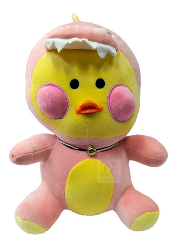 Peluche Kawaii Pato Disfraz Dino 42cm Super Hermoso Rosa