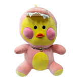 Peluche Kawaii Pato Disfraz Dino 42cm Super Hermoso Rosa