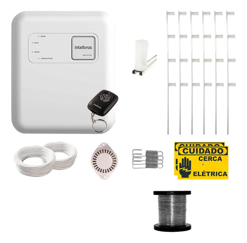 Kit Cerca Elétrica Wifi Intelbras 70 Metros De Muro Por App