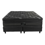 Sommier Europea Simmons Beautyrest Black King De 200cmx180cm  Negro Con Base Dividida