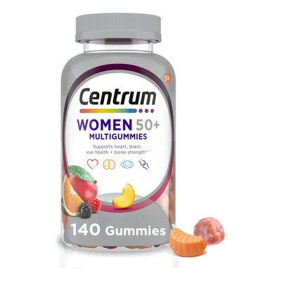 Centrum Multi Vitaminas Mujer Women 50 + Con 140 Gomitas Frutas Cítricas Cítricas