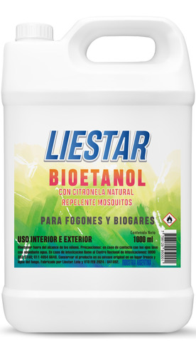 Fogonero Bioetanol Con Citronela 5 Lts Auyenta Mosquitos