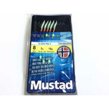 Anzuelos Mustad Línea Sabiki #8 - Glow Poly - Pesca De Mar