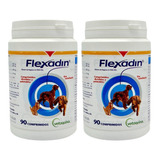 Paquete De 2 Frascos Flexadin Vetoquinol 90 Tabletas Perros 
