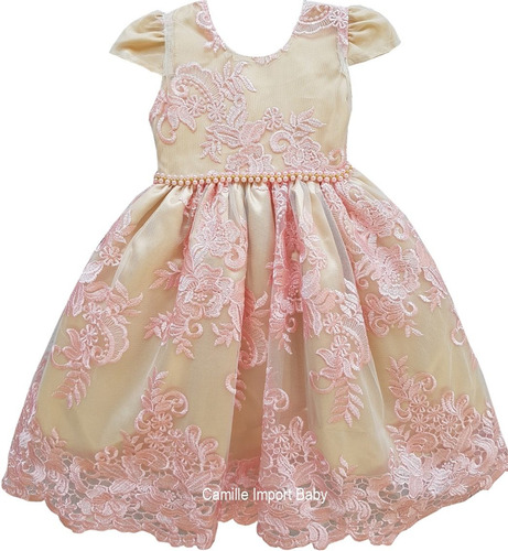 Vestido Infantil  Aniversário Casamento Renda Todas Cores