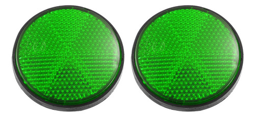 2 Reflejantes Plástico 56mm Diá Verde Para Moto Atv Scooter