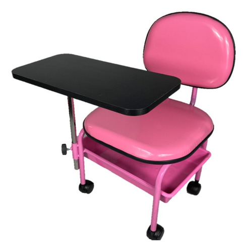 Cadeira Cirandinha Manicure Pedicure C/ Bandeja Cor Rosa