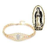 Giffor Jewelry Joyas Guadalupe Vir, Tricolor, Chapado En Oro