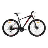 Bicicleta Mtb Overtech R29 Aluminio Full Shimano Fr Disco Pp Color Negro/rojo/rojo Tamaño Del Cuadro S