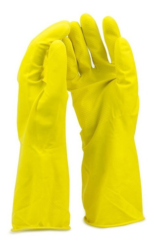 Guantes De Látex Amarillo - Varias Tallas 