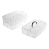 3 Cajas Organizadoras De Joyas De Plástico Con Divisor Móvil