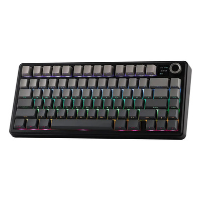 Teclado Mecánico Aula F75 Max Inalámbrico Con Pantalla Tft Negro Inglés Us | Envío gratis