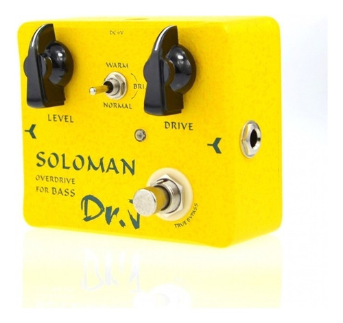 Dr.j Soloman Bass Overdrive D52 Pedal Efecto Para Bajo Eléct Color Amarillo