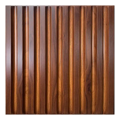 Muro Decorativo Lambrin 3d Pvc 50x50 6m2 (24pza) + Adhesivo Color Caoba Lambrin 167 | Meses sin interés