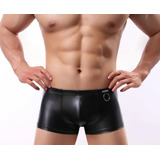 Ropa Interior Hombre Boxer Sexy Ecocuero Argolla