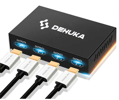 Splitter Hdmi Full Hd X4 Puertos Dehuka