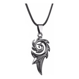 Collar De Acero Inoxidable Con Colgante De Lobo Yin Yang, Co