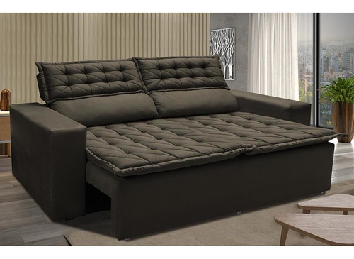 Sofá 3l 1,80m Retrátil Reclinável Cama Inbox Slim. Velusoft